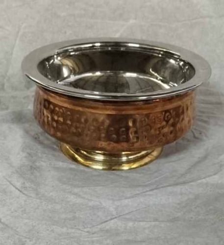 Plain Stainless Steel Copper Handi Bowl for Cooking, Serving