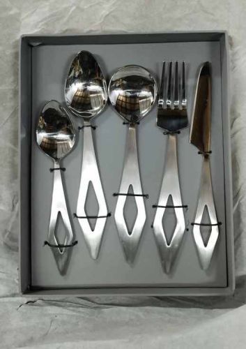 Stainless Steel Food Cutlery Set, Color : Silver