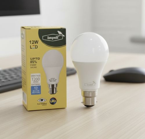Plastic Impell 12w LED Bulb, Color : White, Certification : BIS