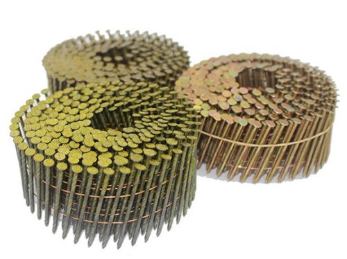 Polished Brass Coil Nails, Color : Golden for Fittings