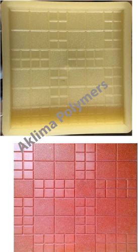 Plain Polished PVC Tiles Moulds, Color : Grey, Red for Floor, Wall