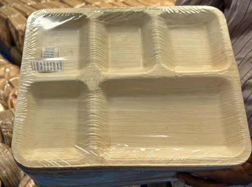 Areca Palm Leaf Compartment Food Serving Tray
