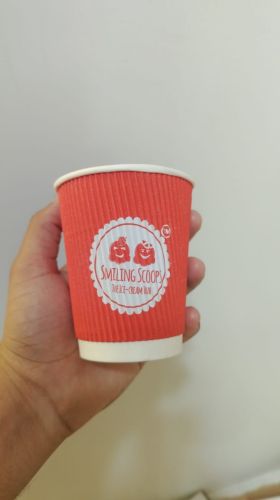 Food Grade Paperboard Custom Printed Ripple Wall Paper Cup