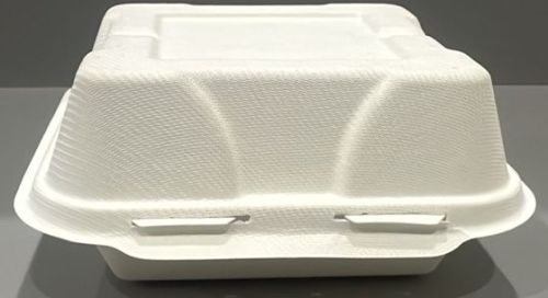 Eco Friendly Sugarcane Bagasse Single Compartment Food Clamshell Box