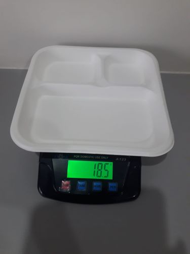 Rectangular Sugarcane Bagasse 3 Compartment Meal Tray