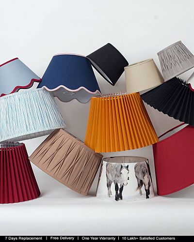 Plain Silk Lamp Shades, Color : Multicolor Antique