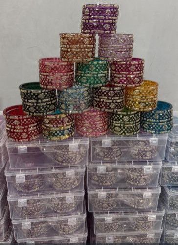 Printed Polished Singar Glass Bangles, Color : Multicolor Jewellery