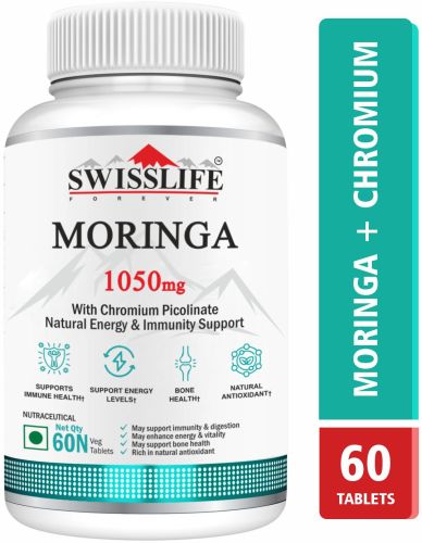 Swisslife Forever Moringa Tablet with 1050 Mg for Digestion, Metabolism Daily Wellness Support (60 Tablets)