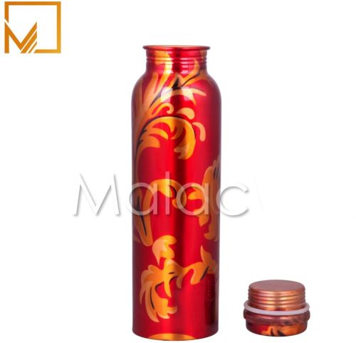 1000ml Printed Leak Proof Pure Copper Water Bottle