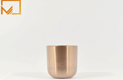 Matte Brass Rose Gold U Shape Candle Container