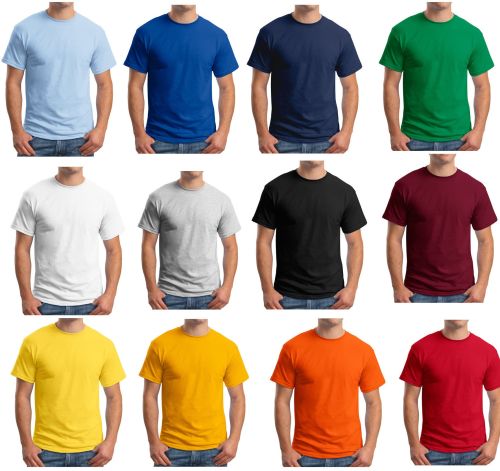 Cotton Plain Mens Round Neck T-shirts Casual Wear