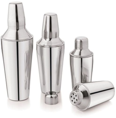 Polished Stainless Steel Cocktail Shaker, Color : Silver