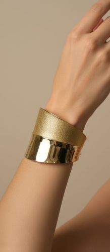 Metal Alloy Dual Shade Golden Cuff Bracelet Adjustable