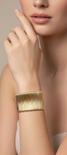 Gold Tone Wire Wrapped Cuff Bracelet, Brand Name : Anant Jewellery
