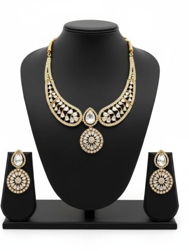 Gold-Tone Cubic Zirconia Necklace Set, Brand Name : NIPSTec
