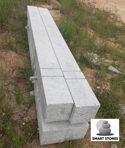 Smooth Finish Granite Stone Pillars, Color : White, Grey