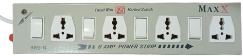 6 AMP Power Strip (4 Sockets), Brand Name : Maxx