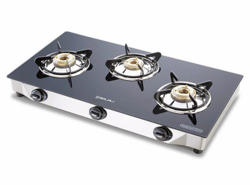 Bajaj CGX3 SS Eco Glass Gas Stove