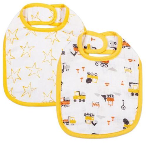 Mee Mee Muslin Bibs with Adjustable Velcro Closure