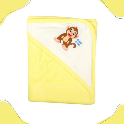 Character Patchwork Soft Absorbent Baby Towel with Hood