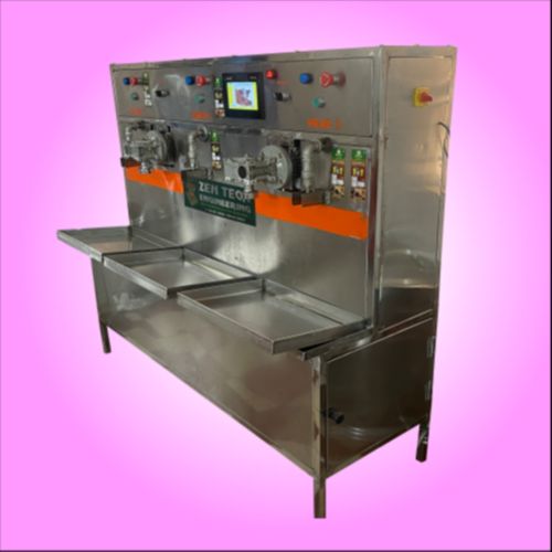 Electric Automatic Bottle Triple Filling Double Capping Machine