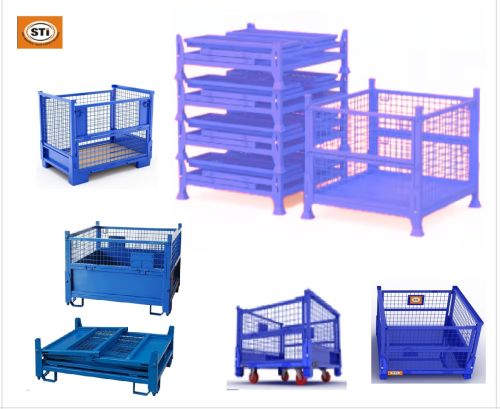 Painted Metal Collapsible Stackable Pallet, For Industrial Use, Specialities : Termite Proof, Heat Resistance