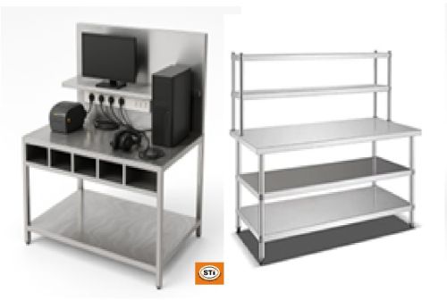 Stainless Steel Work Table With Cabinet, Size : Customized