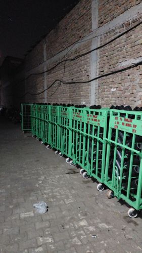 Stainless Steel Industrial Trolley, Shape : Rectangular