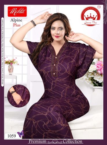 Cotton Nightgown, Sleeve Type : Half Sleeve, Stitch Type : Stitched