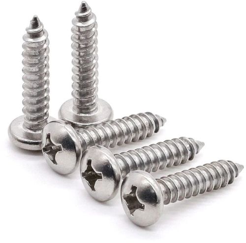 Stainless Steel Philips Washer Self Tapping Screw, Color : Silver