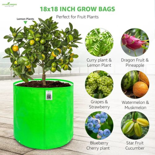 Anandi Greens 18x18 Inch HDPE Round Grow Bag