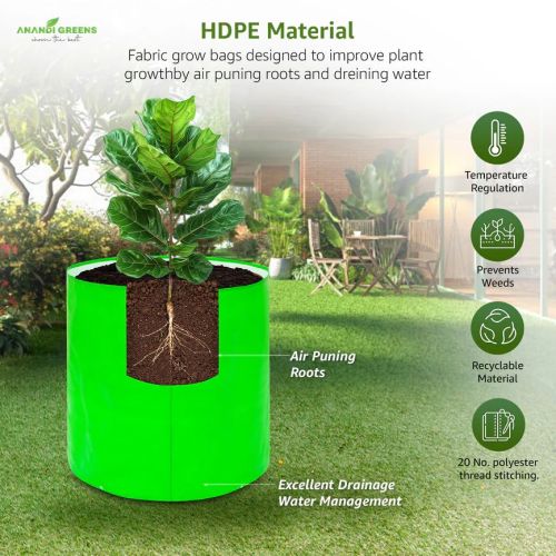 Anandi Greens 24x24 Inch HDPE Round Grow Bag