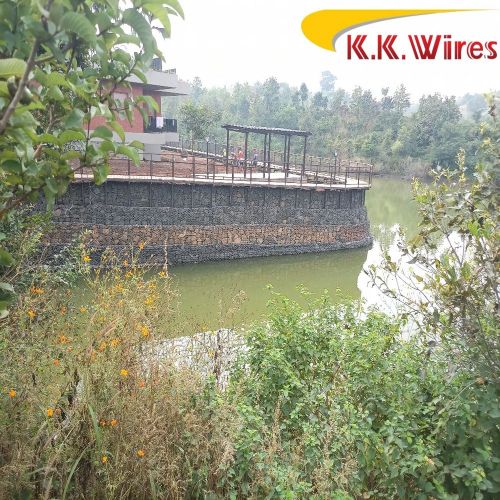 Steel & Stone Gabion Dam Side Wall Customized