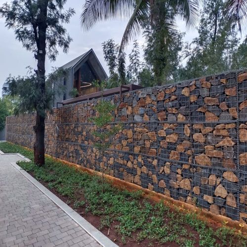 Metal Gabion Decorative Wall Customized for Construction