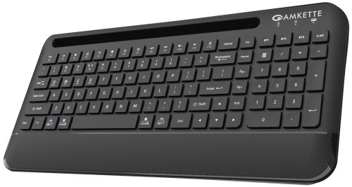 Amkette Optimus PRO Max Multi Device (4in1) Rechargeable Wireless Keyboard