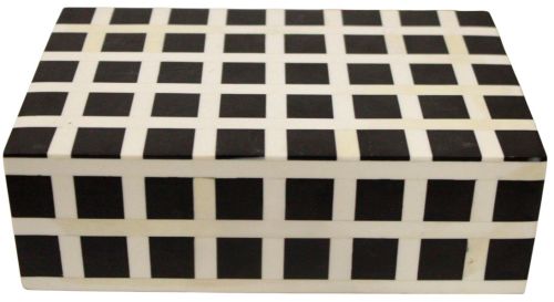 Bone Inlay Boxes, Color : White, Black Antique