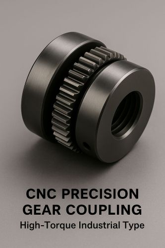 Coated Mild Steel CNC Precision Gear Coupling for Machinery Use