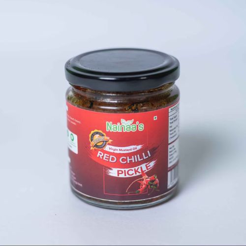 Red Chilli Pickle, Color : Brown, Packaging Size : 340g, 100g 200g