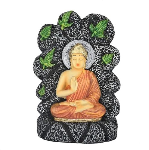 Carved Polished Resin Blessing Buddha Statue, Color : Multi Color
