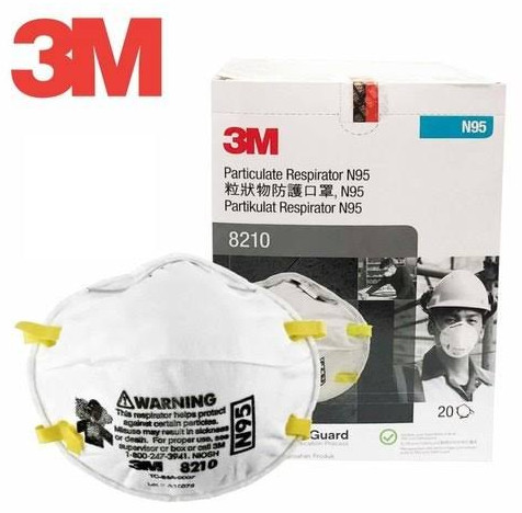 Non Woven 3M Particulate Respirator 8210 Mask, Color : Blue, White