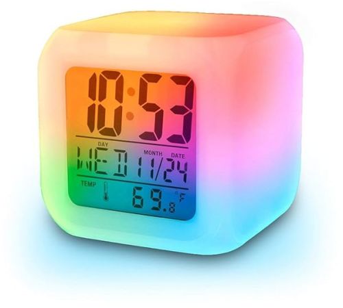 7 Color Changing Digital LED Alarm Clock