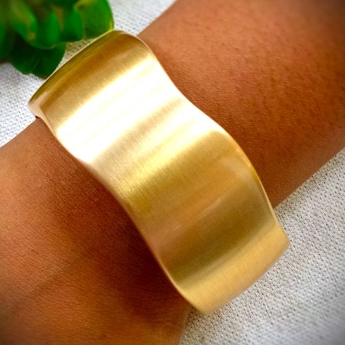 Polished Brass Stainless Steel Kada Bracelet, Color : Golden 2.4