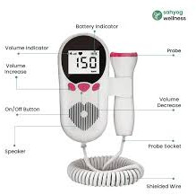 Battery Fetal Doppler, Color : White, Certification : CE Certified