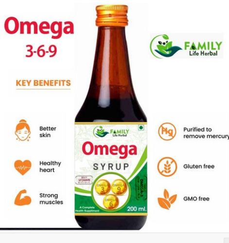 Omega Syrup, Color : Brown 200ml, Form : Liquid