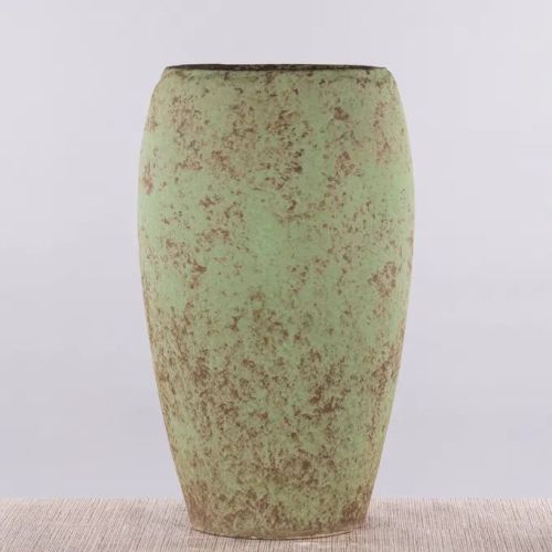 Miss Moss (large, Pistachio Green / Brown) Ceramic Planter