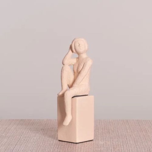 Wonder Why (light Orange) Ceramic Home Decor