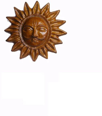 Handcrafted Sun Mask – Surya Bhagavan Shape, Made Using Paper Mache