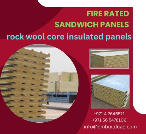 PPGI Polyester Painted Rock Wool Sandwich Panel for Wall