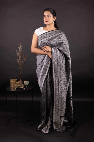 Black Banaras Katan Saree