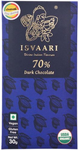 Isvaari 70% Organic Dark Chocolate, Packaging Type : Box